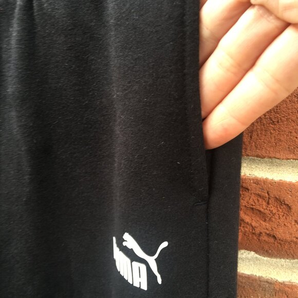 Puma Jogger Sweatpants Mens Large Black Pockets Pull On Athleisure Athletic - Picture 4 of 9